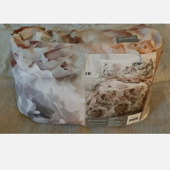 M.M. LINEN Lottie Floral King Duvet Cover set Cotton sateen 3 piece